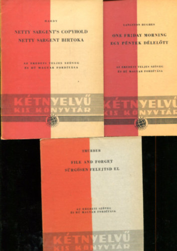 T�bb szerz� - 3 db K�tnyelv� kis k�nyvt�r (angol - magyar)