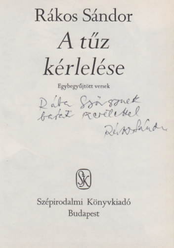 Rkos Sndor - A tz krlelse