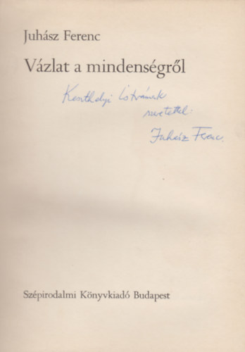 Juh�sz Ferenc - V�zlat a mindens�gr�l