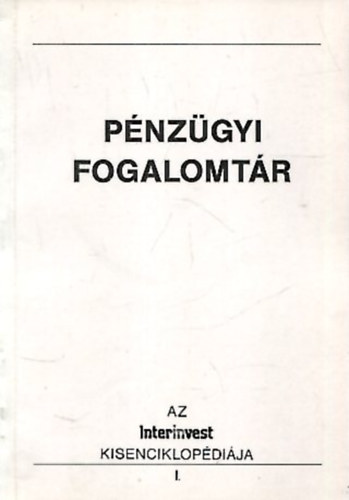 Dr. B. Tams - Dr. B. Mria - Dr. L. Sndor - Pnzgyi fogalomtr