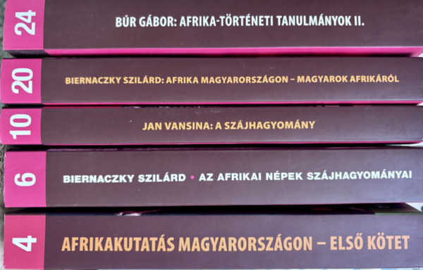 5 db Afrikakutatás Magyarországon könyv: 4, 6, 10, 20, 24