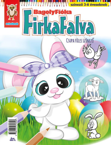 Jánossy-Kármán Mónika - BagolyFióka - Firkafalva Csupa füles Színező