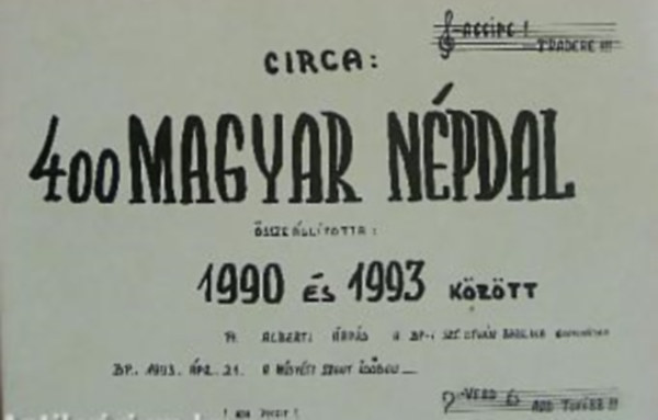 Alberti rpd - 400 magyar npdal