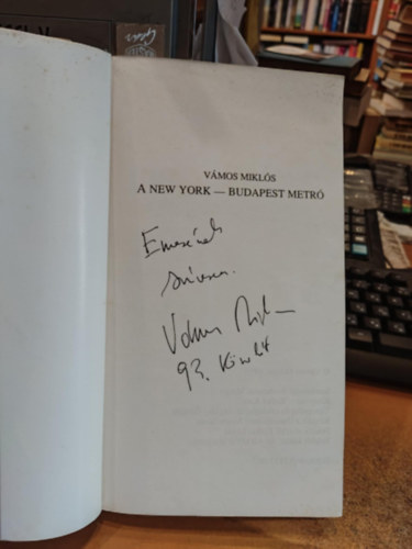 V�mos Mikl�s - A New York-Budapest metr�