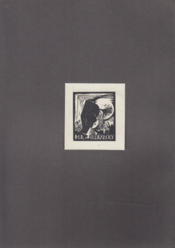 Ex Libris Berceli Kroly r (eredeti nyomat)- Buday Kroly fametszete