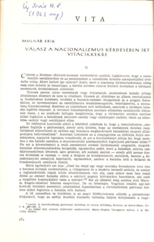 Molnr Erik - Vita - II. Molnr Erik - Klnlenyomat