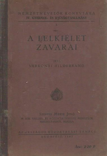Vrkonyi Hildebrand - A lelkilet zavarai