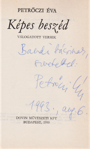 Petr�czi �va - K�pes besz�d - v�logatott versek (Dedik�lt)