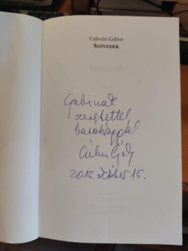 Cs�kv�ri G�bor - Sz�ved�k