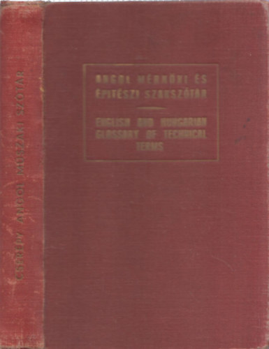 Ifj. Cserépy István - Angol mérnöki és építészeti szakszótár