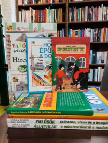 Dolder, Ursula  s Dolder, Willi, Jane Walker, Angelica Roberts, Szkely Istvn, Helen Edom - Ifjsgi ismeretterjeszt knyvcsomag 7 darabos KNYVMENT AJNLAT: Emlsk - Szrazon, vzen s a levegben, llatvilg a puhatestektl a madarakig, 100 lloms - 100 kaland: Egyiptom, Fiatal lovasok kziknyve,Penny lovasiskol