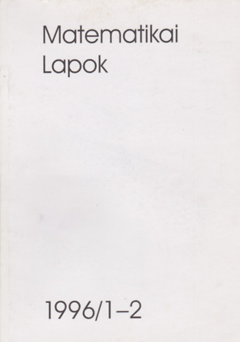 Bárány Imre (szerk.) - Matematikai lapok 1996/1-2