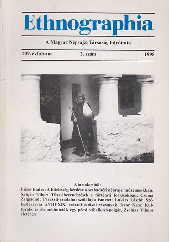 Lukcs Lszl (Szerk.) - Ethnographia - a Magyar Nprajzi Trsasg folyirata 1998. 2. szm (109. vf.)