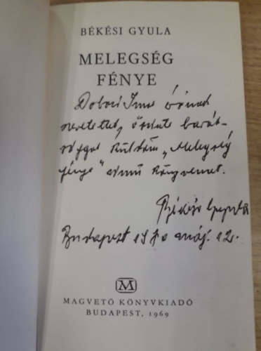 B�k�si Gyula - Melegs�g f�nye