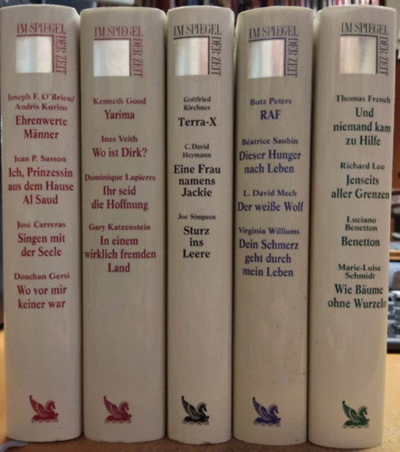 5 db Im Spiegel der Zeit, német nyelvű antológia, vegyes íróktól (a címek a fotón láthatók!)