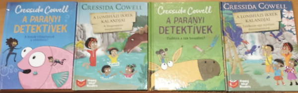Cressida Cowell - Artful Doodlers (illusztrci) - 4 db A Parnyi detektvek / A Lombhzi ikrek kalandjai: A halak vilgtanak a sttben? + Tudnak a fk beszlni? + A Stegosaurus megmentse + Tallkozs egy rejtlyes dinoszaurusszal