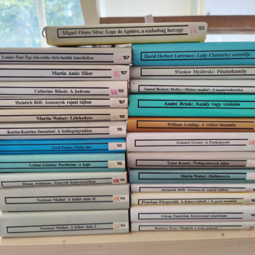 Miguel Otero Silva, Samuel Beckett, Gnter Grass, Martin Walser, Penelope Fitzgerald, Norman Mailer, Heinrich Bll, Andr Brink, D. H. Lawrence, stb... - 24db a Vilgknyvtr sorozatbl - KNYVMENT AJNLAT