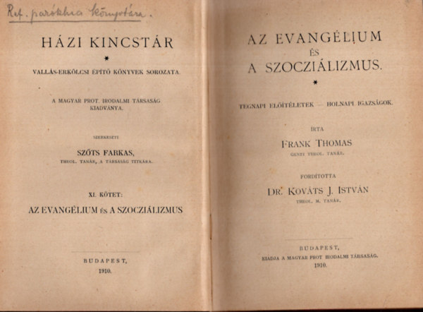 Frank Thomas - Az evanglium s a szoczilizmus