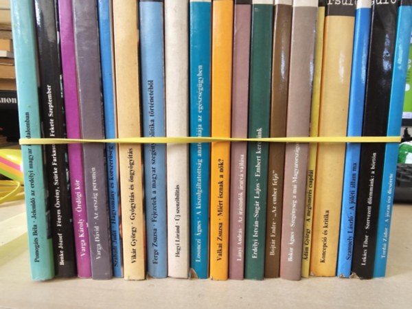 Pomogáts Béla, Benke József, Varga Károly, Varga Dávid, Szabadi Judit, Vikár György, Ferge Zsuzsa, Hegyi Lóránd, Losonczi Ágnes, Valkai Zsuzsa, Lányi András, Erdélyi István-Sugár Lajos, - 19db a Gyorsuló idő sorozatból, KÖNYVMENTŐ AJÁNLAT
