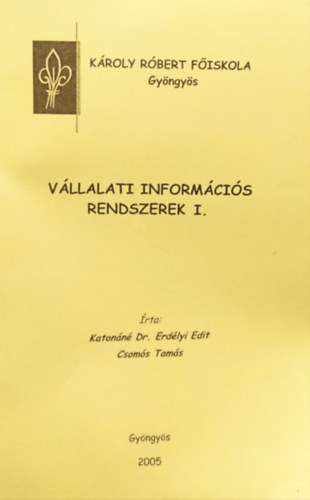 Katonáné Erdélyi Edit dr., Csomós Tamás - Vállalati információs rendszerek I-II+Gyakorlati napló