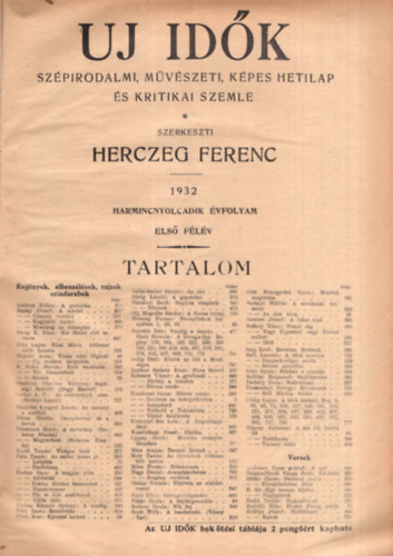 Herczeg Ferenc (szerk.) - �j id�k 1932 I-II. (teljes)