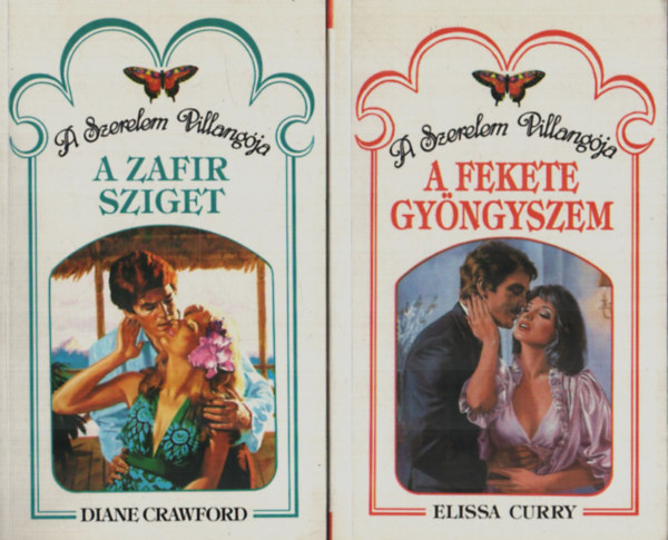 Diane Crawford, Elissa Curry - 2 db szerelmes regny egytt: A Zafir sziget, A fekete gyngyszem.