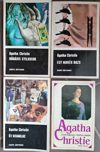 Agatha Christie - (4db) Agatha Christie krimi könyvcsomag: Bűbájos gyilkosok / Egy marék rozs / Öt kismalac / Lord Edgware rejtélyes halála
