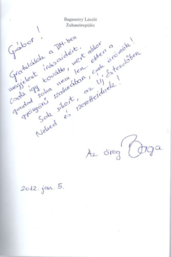 Bagam�ry L�szl� - Zuhan�rep�l�s - dedik�lt