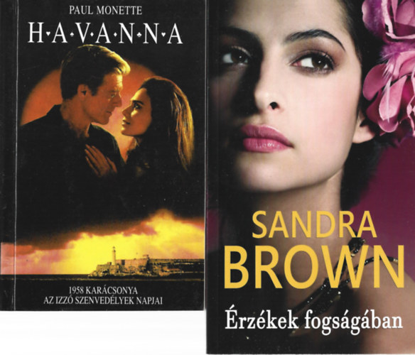 2 db k�nyv, Sandra Brown: �rz�kek fogs�g�ban, Paul Monette: HAVANNA