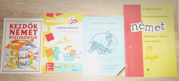 4 kiadvny nmetl tanul gyerekeknek: Kezdk nmet nyelvknyve, Jtkos nmet 4. (miniLK), Infinitv szerkezetek a nmet nyelvben, Komplett feladatsorok a nmet kzpfok B nyelvvizsgkra