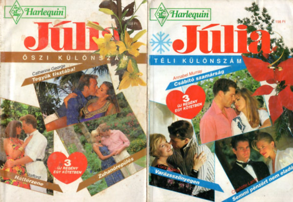 Annabel Murray, Charlotte Lamb, Lucy Keane - 4 db Júlia különszám: 1993. évf. 1. tavasz, 2. nyár, 4. ősz, 5. tél ,