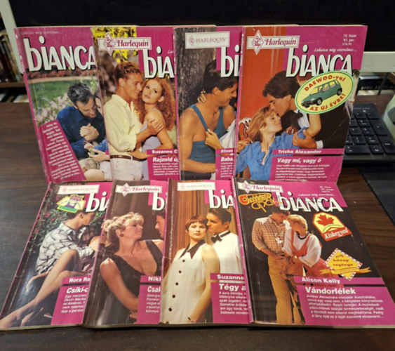 Trisha Alexander, Alison Kelly, Suzanne Carey, Nikki Rivers, Nora Roberts, Cathy Gillen Thacker - 8 db Bianca magazin: 72. f�zet - Vagy mi, vagy �, 87. f�zet - Baba, mama, nagymama, 74. f�zet - Rajzold �jra, Sam!, 80. f�zet - V�ndorl�lek, 84. f�zet - T�gy ap�v�!, 76. f�zet - Csak a testemen kereszt�l!, 88. f�zet - Csiku-csuki,
