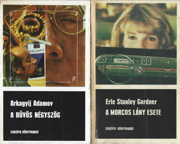 2 db könyv, Arkagyij Adamov: A bűvös négyszög, Erle Stanley Gardner: A morcos lány esete