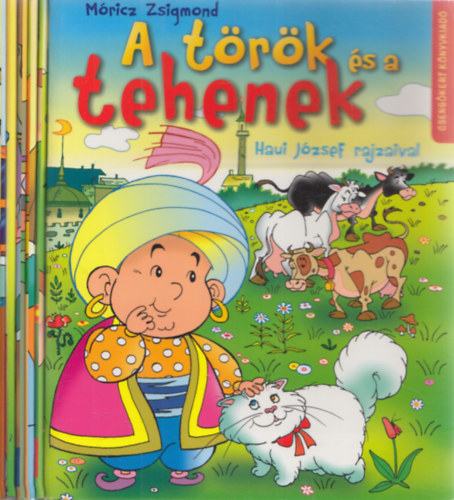 M�ricz Zsigmond, Szamosi Kitty (szerk.), Rang�n� Lovas �gnes - 3 db kem�nylapos leporell�: A t�r�k �s a tehenek + Jancsi �s Juliska + Az okos kecskegid�k (Haui J�zsef rajzaival)