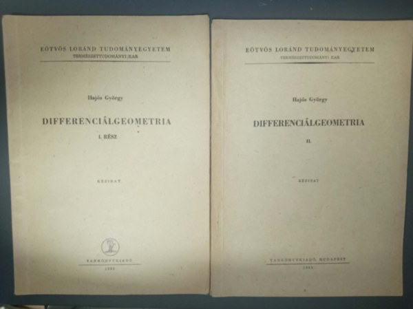 Hajós György - Differenciálgeometria I-II. (Eötvös Lóránd Tudományegyetem)