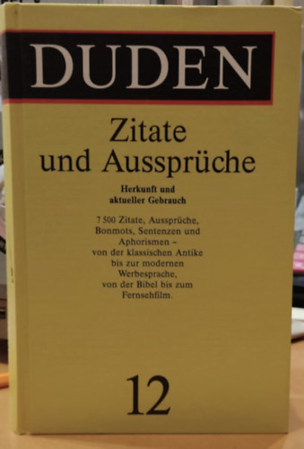 Dudenverlag - Duden 12 Zitate Und Aussprüche