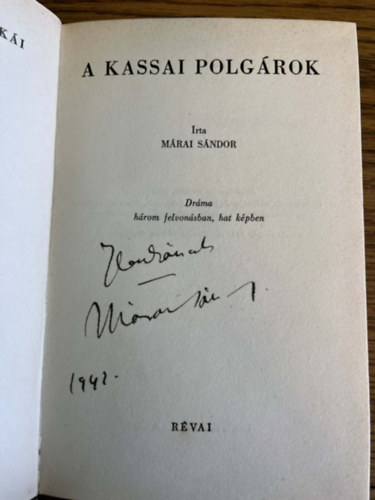 Márai Sándor - A kassai polgárok