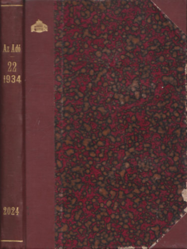 Szent-Ply Sndor, Dr. Klug Emil - Az ad XXII. vfolyam (Ad s Mrtkgyi Szemle)