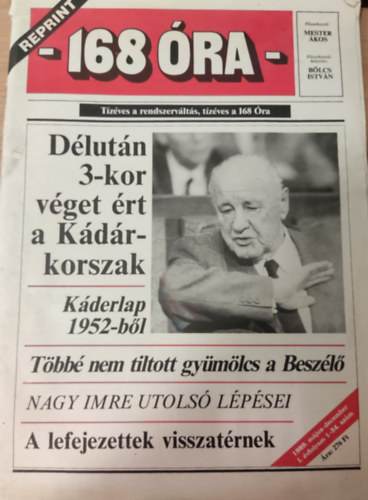 168 óra-1989. május-december I. évfolyam 1-34. szám (reprint)