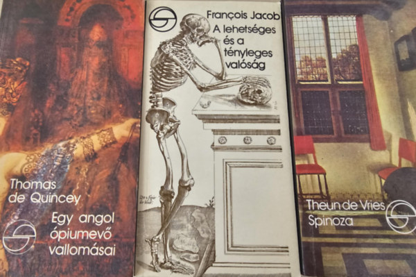 Francois Jacob, De Quincey, Theun De Vries - 3db Mérleg kötet, KÖNYVMENTŐ AJÁNLAT: A lehetséges és a tényleges valóság+ Egy angol ópiumevő vallomásai+ Spinoza
