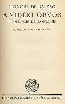Honor de Balzac - A vidki orvos