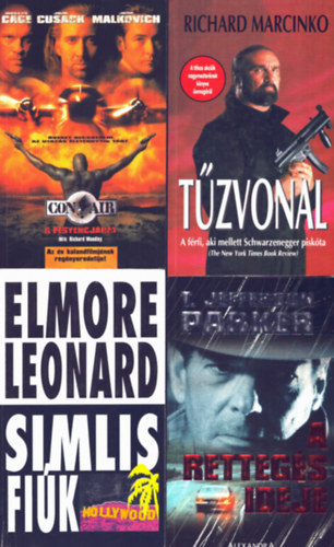 T. Jefferson Parker, Richard Woodley, Elmore Leonard, Richard Marcinko - 4 db Krimi: A rettegs ideje + Con air- A fegyencjrat + Simlis fik + Tzvonal