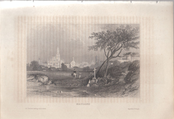 Mayland (Mailand, Miln, Olaszorszg, Eurpa) (16x23,5 cm lapmret eredeti aclmetszet, 1856-bl)