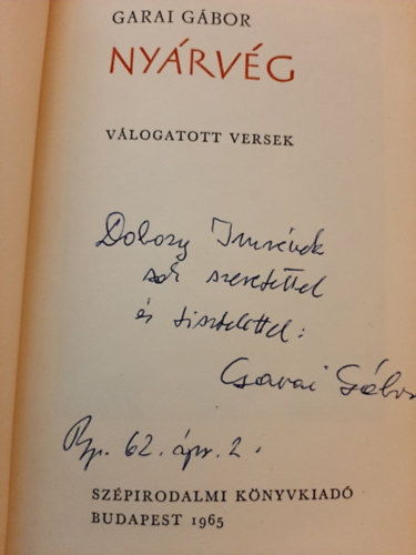 Garai Gábor - Nyárvég