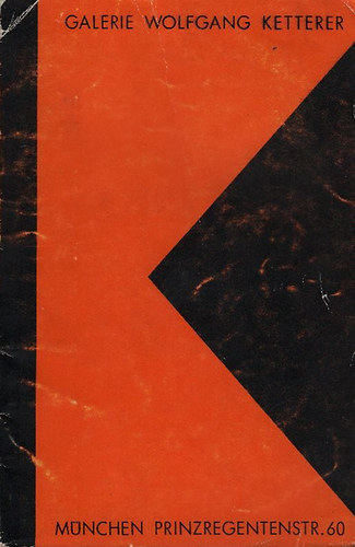 Galerie Wolfgang Ketterer: Lagerkatalog 38. (1966/67)