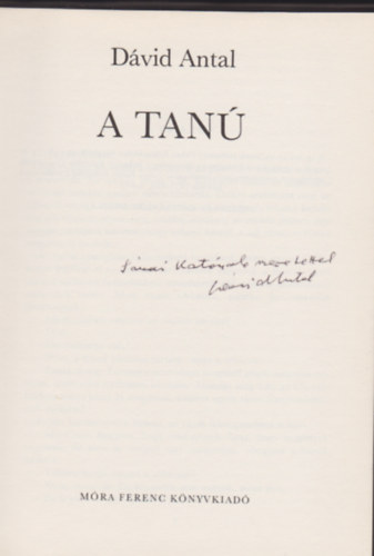 D�vid Antal - A tan�