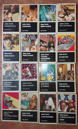 Agatha Christie - 16 krimi Agatha Christie tollából: Paddington 16.50 / Cipruskoporsó / Bűbájos gyilkosok / Nyílt kártyákkal / Temetni veszélyes / Nyaraló gyilkosok / Gyilkosság Mezopotámiában ... (teljes lista a leírásban)