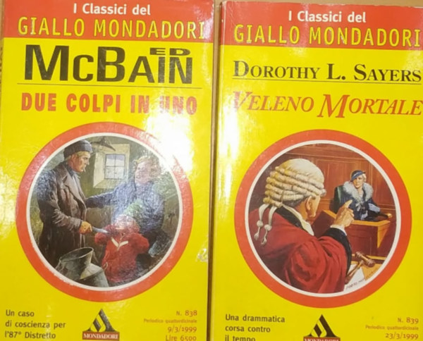 Ed McBain, Dorothy L. Sayers - Due Colpi in Uno + Veleno Mortale - I Classici del Giallo Mondadori (2 db)