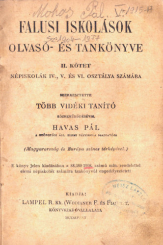 Havas Pl (szerk.) - Falusi iskolsok olvas- s tanknyve II. ktet (1908)
