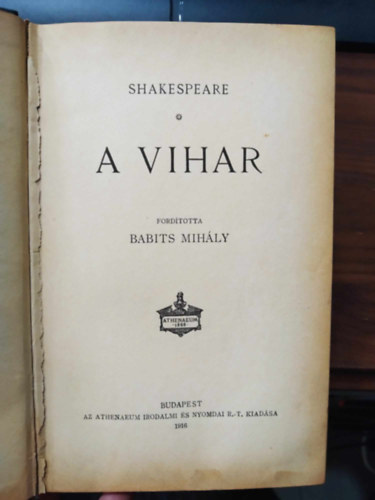 William Shakespeare - A vihar